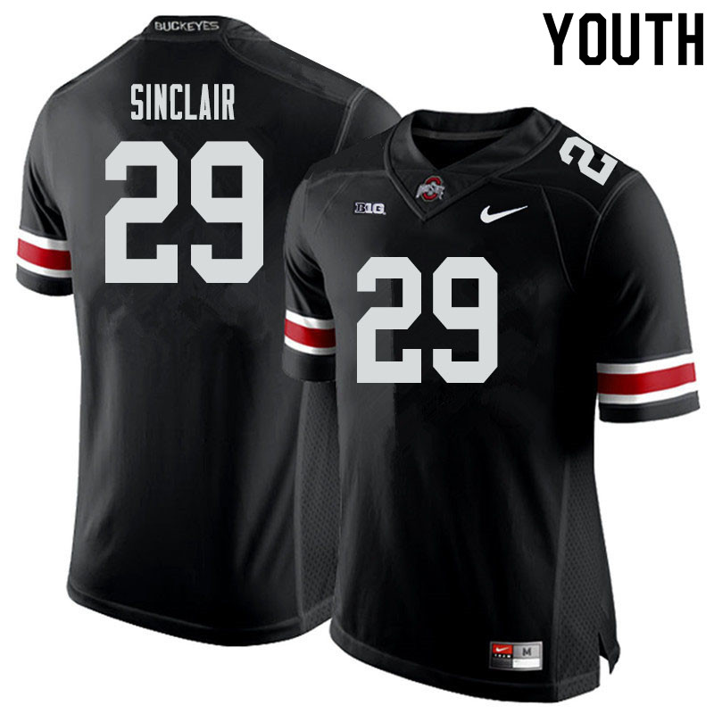 Ohio State Buckeyes Darryl Sinclair Youth #29 Black Authentic Stitched College Football Jersey